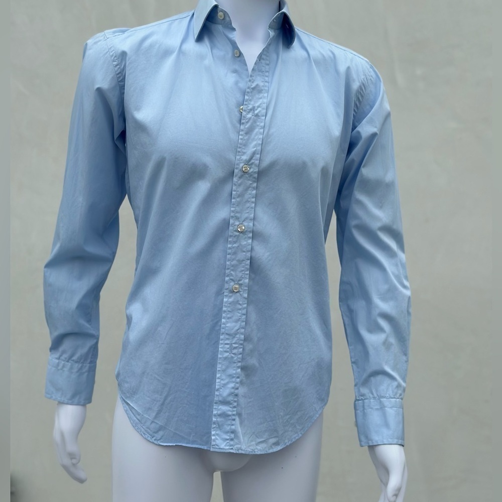 Barney’s NY men’s long sleeve dress shirt size 14 1/2, 37 Light Blue
